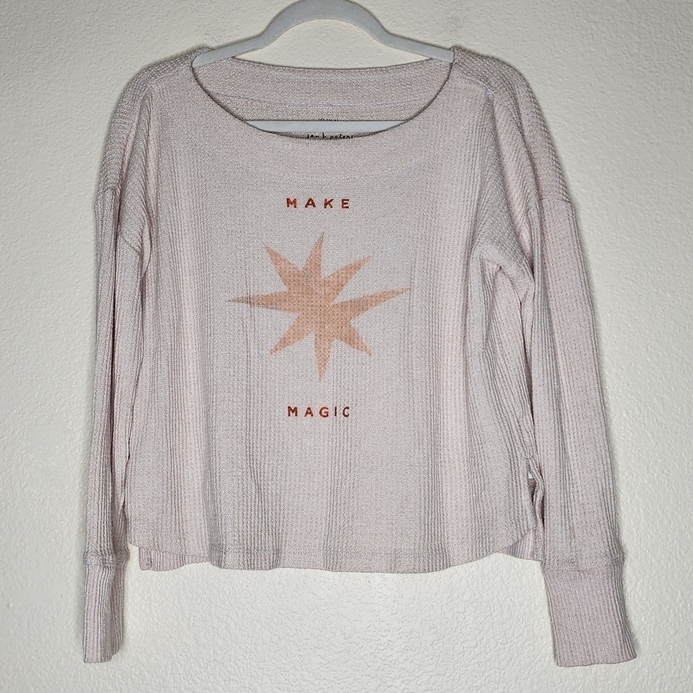 Anthropologie Jen B Peters Make Magic Waffle Knit Sweater XS